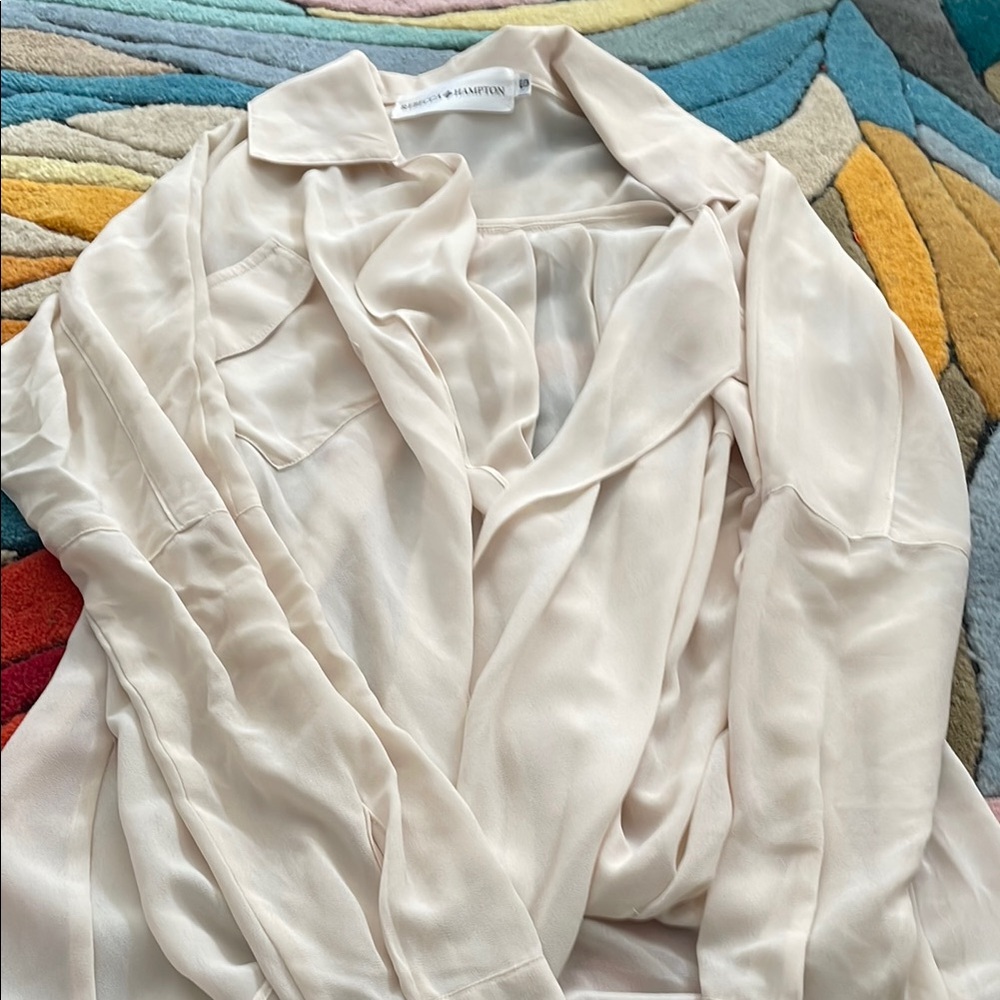 Cream Silk Blouse